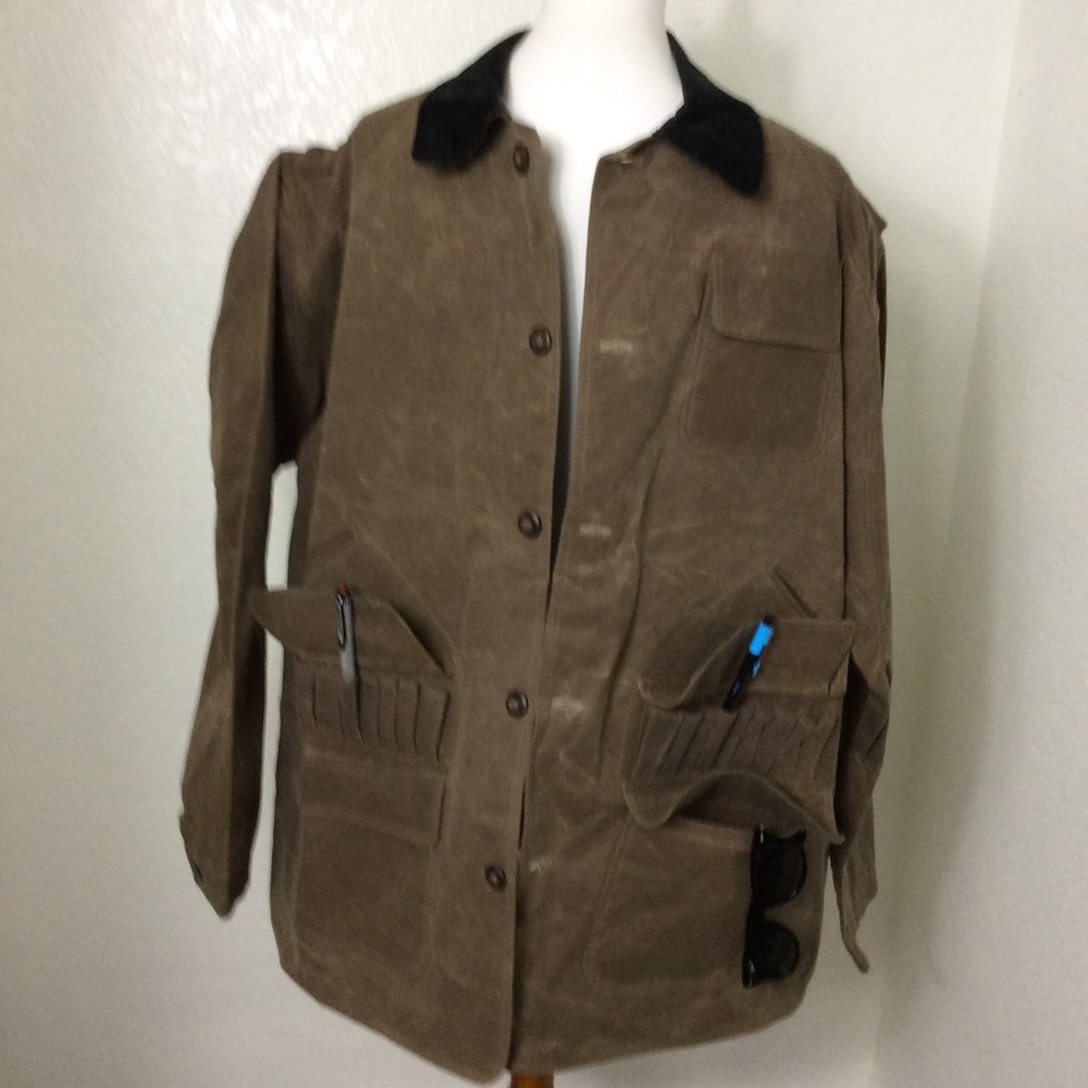 Mens Hunting Waxed Oiled Hunting Cotton Field Coat MADE IN USA - Picture 8 of 9